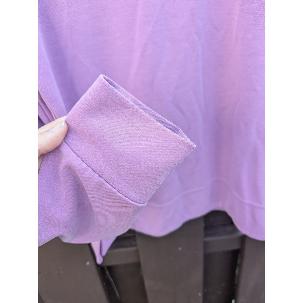 Athleta Sweatshirt Womens Size XS Purple Pink Crew‎ Neck Athleisure Flaw - Picture 4 of 12